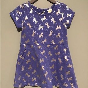 Gymboree metallic unicorn dress